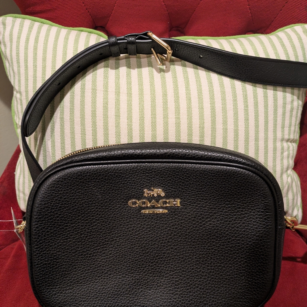 Coach Black Pebbled Leather Crossbody Bag